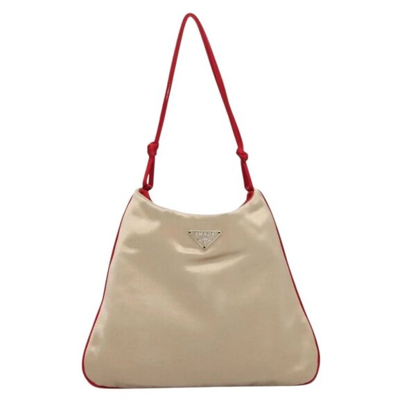 PRADA Hand Bag Satin Beige - Picture 3 of 15